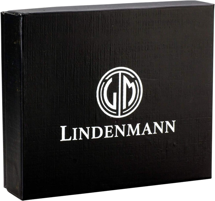 LINDENMANN Geldbörse Herren Portemonnaie Herren Leder, Rindleder matt, RFID-Schutz, braun