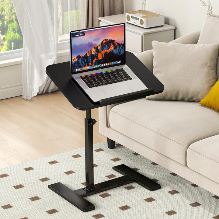 Beistelltisch C Form Höhenverstellbar, 360°Drehbar Laptop Stand Sofa Beistelltisch, Mobiler Couchtis
