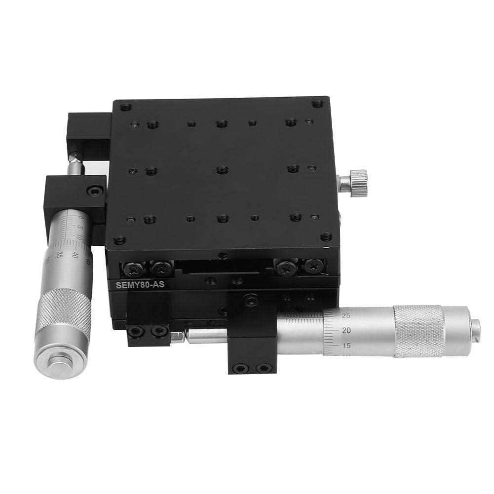 Manueller XY-Lineartisch mit 2 Achsen, 80 × 80 × 40 mm Hohe Genauigkeit Kreuzrollen-Linearbewegung M