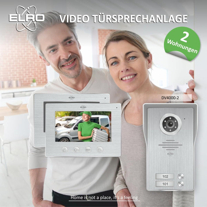 ELRO DV4000-2 Video-Türsprechanlage Kit │ 2 Wohnungen │ 1080P Full HD Kamera mit Nachtsicht │ 4-Drah