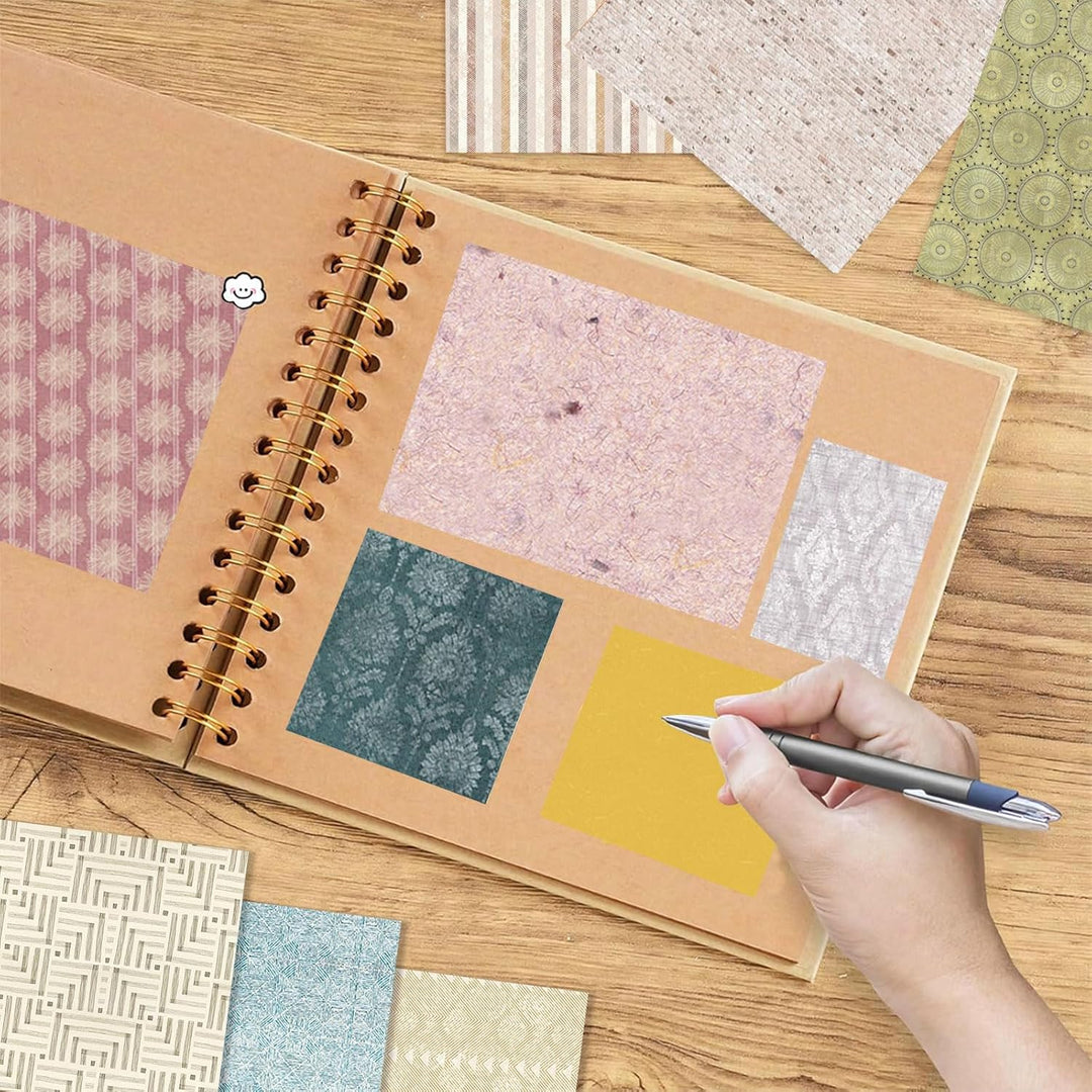 24 Blatt Scrapbook Papier, 30,5 x 30,5 cm, 24 Designs Doppelseitiges Muster Papier, Dekorpapier Set,