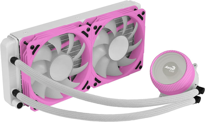 AeroCool MIRAGEL240PK, CPU-Flüssigkeitskühlung, 2x12cm ARGB-Lüfter, TDP 400W, Pink, MIRAGEL240PK