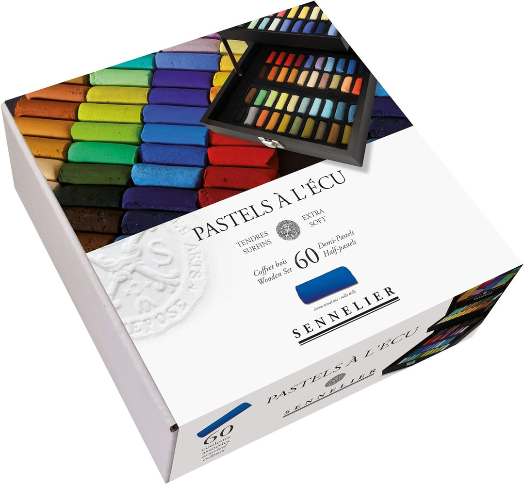 SENNELIER Extraweiches Pastell-Halbstäbchen-Set, 60 Stück (1 Stück), mehrfarbig 60 stück (1er Pack),