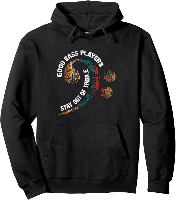 Bassist braucht kein Treble Bassgitarre Bassschlüssel Pullover Hoodie