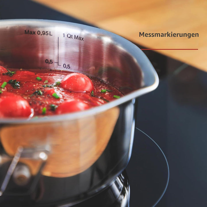 Lagostina Smart Topfset für alle Herdarten aus Edelstahl 18/10, 9 Teile, 3-Lagiger Lagoseal-Plus-Bod
