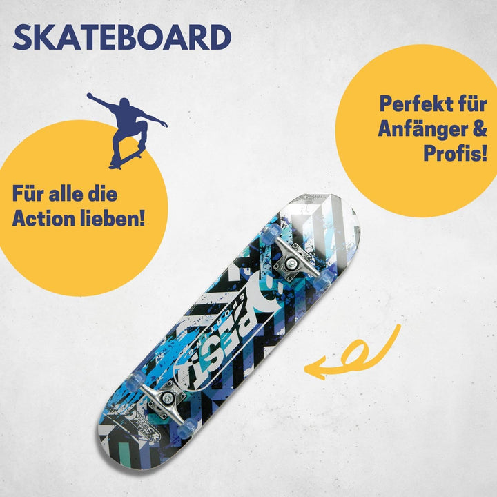 Best Sporting Skateboard I Skate-Board mit ABEC 3 oder ABEC 7 Kugellager I hochwertige Skateboards a