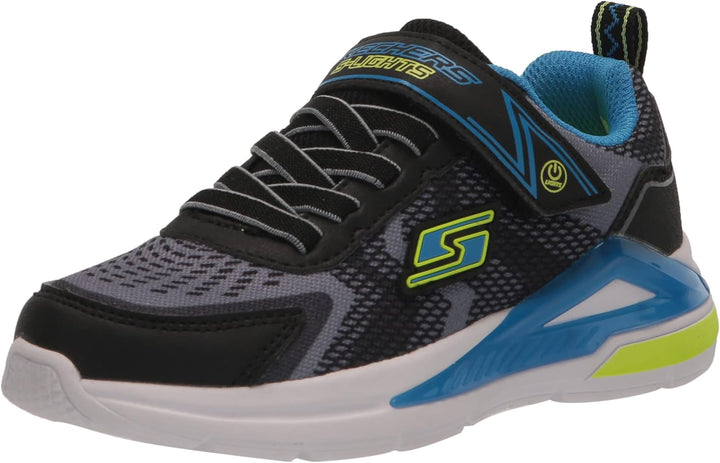 Skechers Jungen 401660l Bkyb Sneaker 31 EU Black Charcoal Textile Yellow Blue Trim, 31 EU Black Char