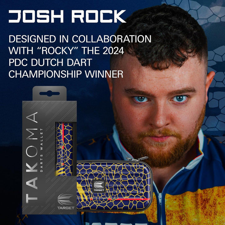 Target Darts Josh Rock Takoma Wallet, Regular - Josh Rock Darttasche, Darts Hartschalen Etui, Darts