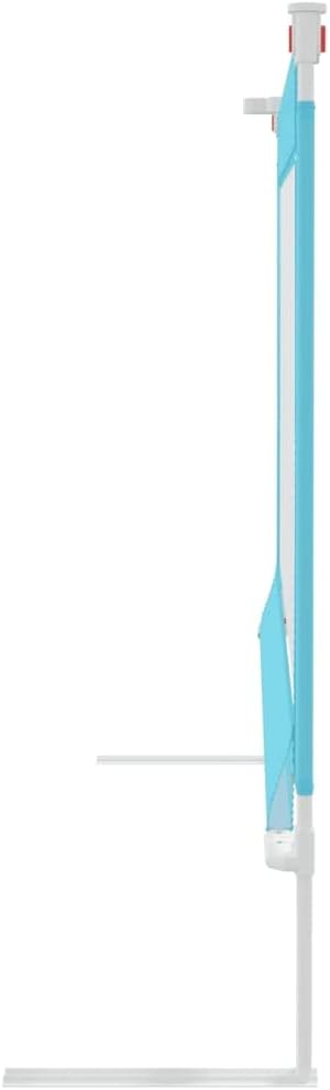 puraday Kleinkind-Bettschutzgitter Blau 150x25x(70-95) cm Stoff Bettgitter Rausfallschutz Rausfallsc