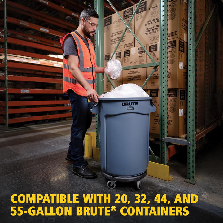 Rubbermaid Commercial Products BRUTE Trash Can Dolly - Black Passend für alle runden Brute-Behälter
