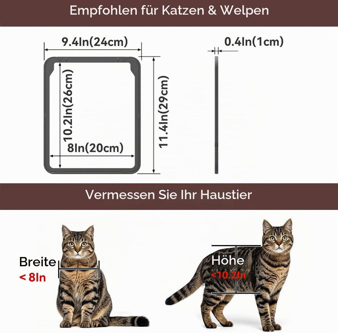 NAMSAN Haustierklappe Fliegengitter mit Magnet Hundeklappe Katzenklappe für Fliegengittertür Abschli