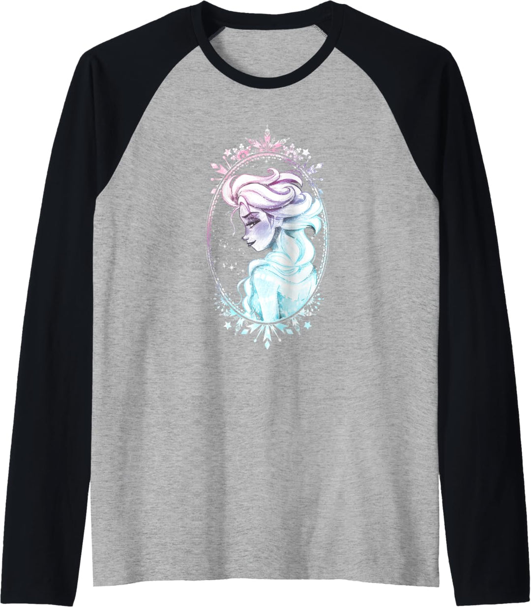 Disney Frozen Elsa Side Glance Framed In Winter Raglan