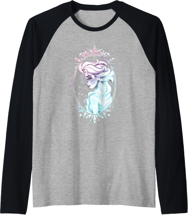 Disney Frozen Elsa Side Glance Framed In Winter Raglan