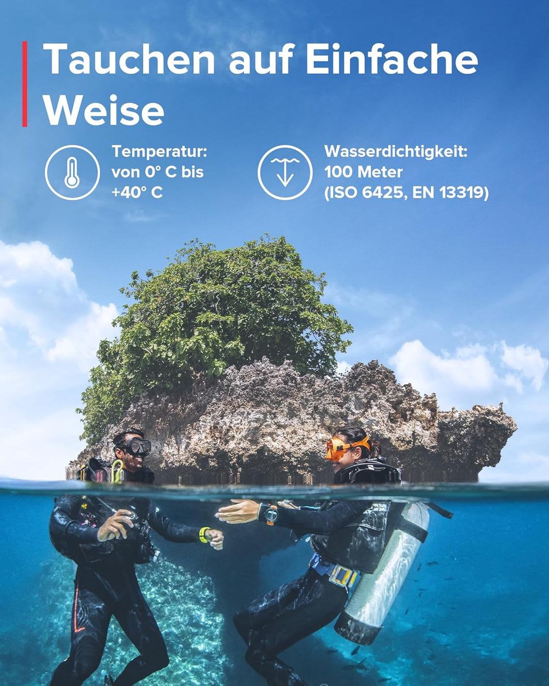 Suunto Dive D5 Tauchcomputer Weiss, Weiss