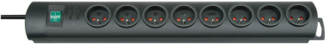 Brennenstuhl Primera-Line Steckdosenleiste mit 8 Steckdosen (Steckdosenleiste mit Schalter und 2m Ka