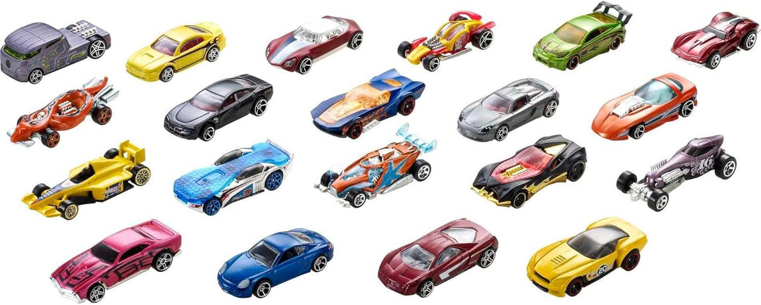 Hot Wheels Autos Set, 20er Pack, Verschiedene Modelle von Spielzeugautos, Massstab 1:64, mit realist