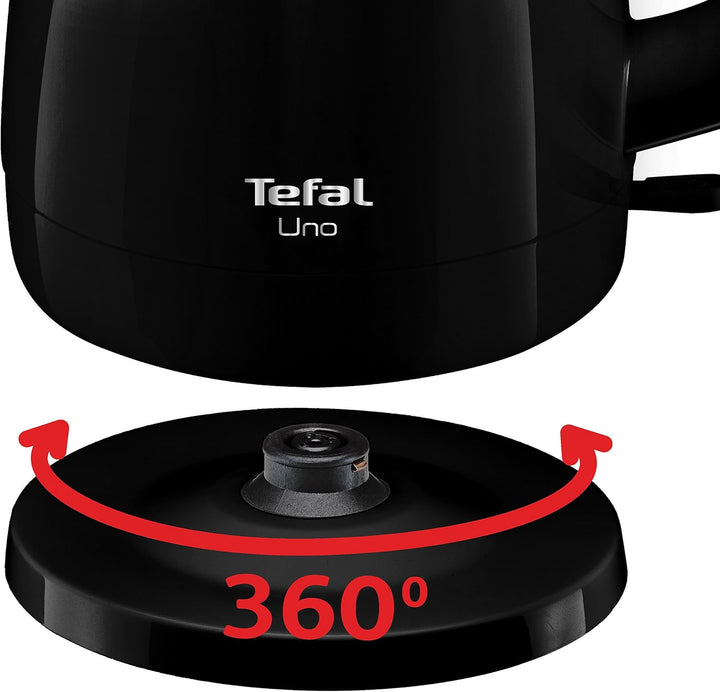 Tefal KO1508 Uno Wasserkocher, Schwarz, 2400 W