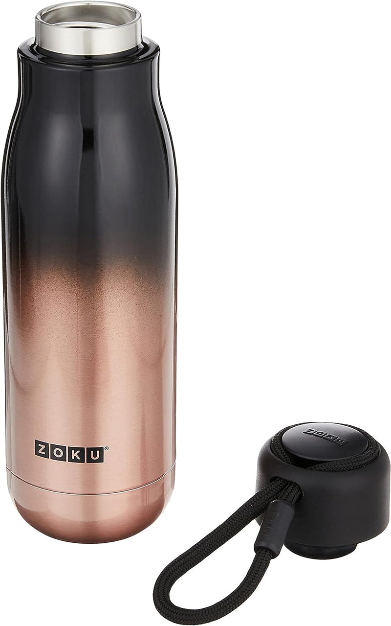 Zoku - Edelstahl Trinkflasche M 500ml Gold Ombre