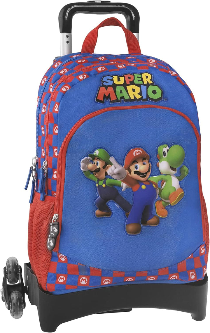 Franco Cosimo Panini Editore Rucksack ORG. C/Trolley abnehmbar New Supermario, blau, Einheitsgrösse,