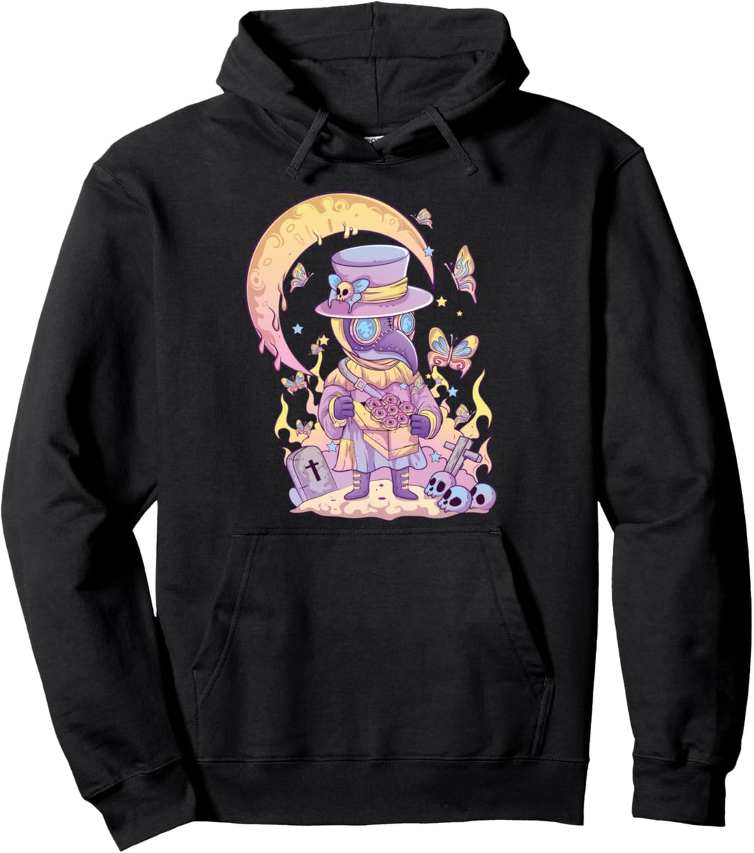 Pastell Goth Niedlich Gruselig Pest Arzt Kawaii Menhera Pullover Hoodie