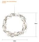 Star Trading Curly LED Wreath Window Light Christmas Warm White Made of Wire and Plastic in Silver T
