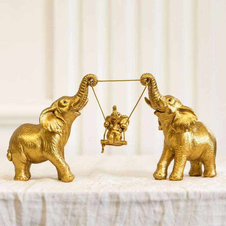 Elefanten-Statue. Goldene Elefanten-Dekoration für Frauen, Mutter-Geschenke. Elefanten-Figuren bring