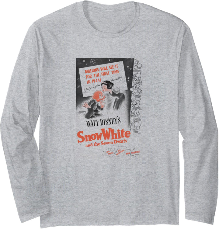Disney Snow White Vintage Movie Poster Langarmshirt