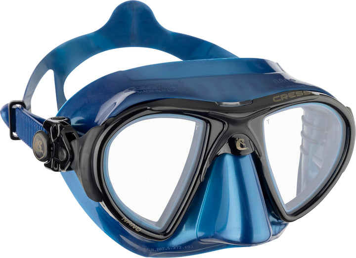 Cressi Herren Nano Taucherbrille UNI Blau Nery/Schwarz, UNI Blau Nery/Schwarz