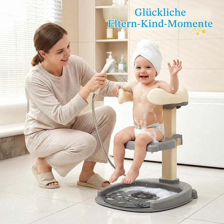 2 In 1 Baby Dusche Ständer,Baby Shower Stand Support Mit Duschkopfhalterung,Höhenverstellbar,Mit Rut