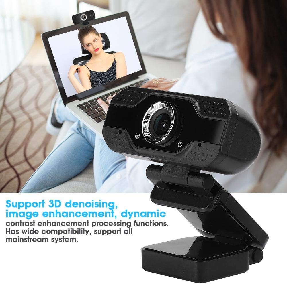 VBESTLIFE Full HD 1080p Webcam mit Mikrofon für Desktop, USB Online Class Computerkamera, Plug & Pla
