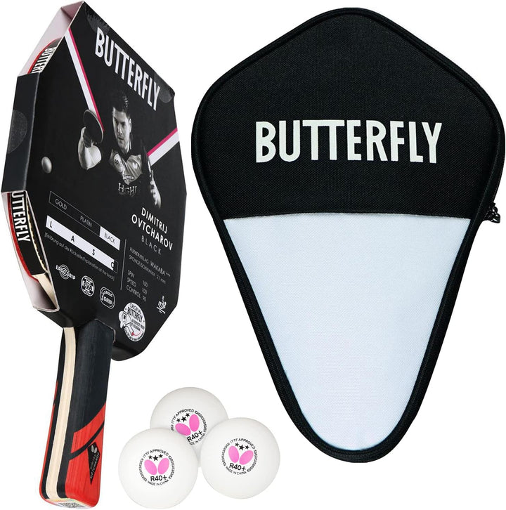 Butterfly® Dimitrij Ovtcharov Black Tischtennisschläger | Eva-Technologie | ITTF zertifizierter Waka