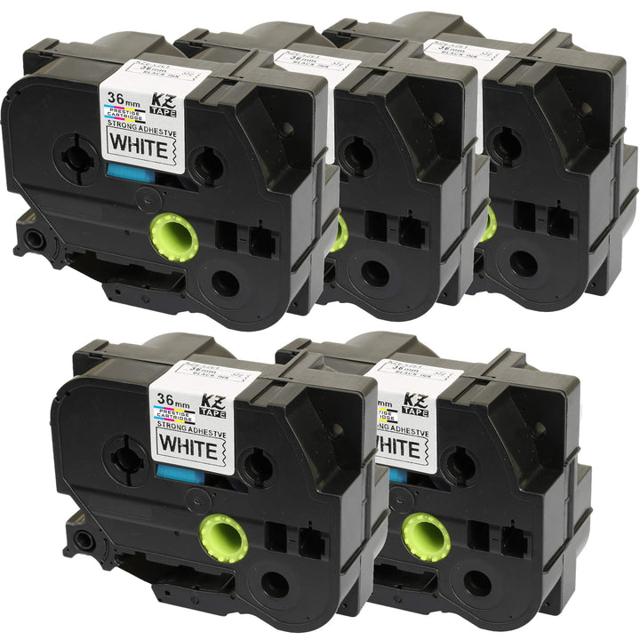 Prestige Cartridge 5 Kassetten TZe-S261 TZ-S261 schwarz auf weiss 36mm x 8m extra-stark klebend Schr