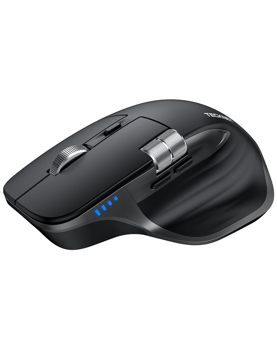 TECKNET Bluetooth kabellose Maus(BT 5.0/5.0+2,4G), Seitliches Mausrad, Superschnelles Scrollen, Wied
