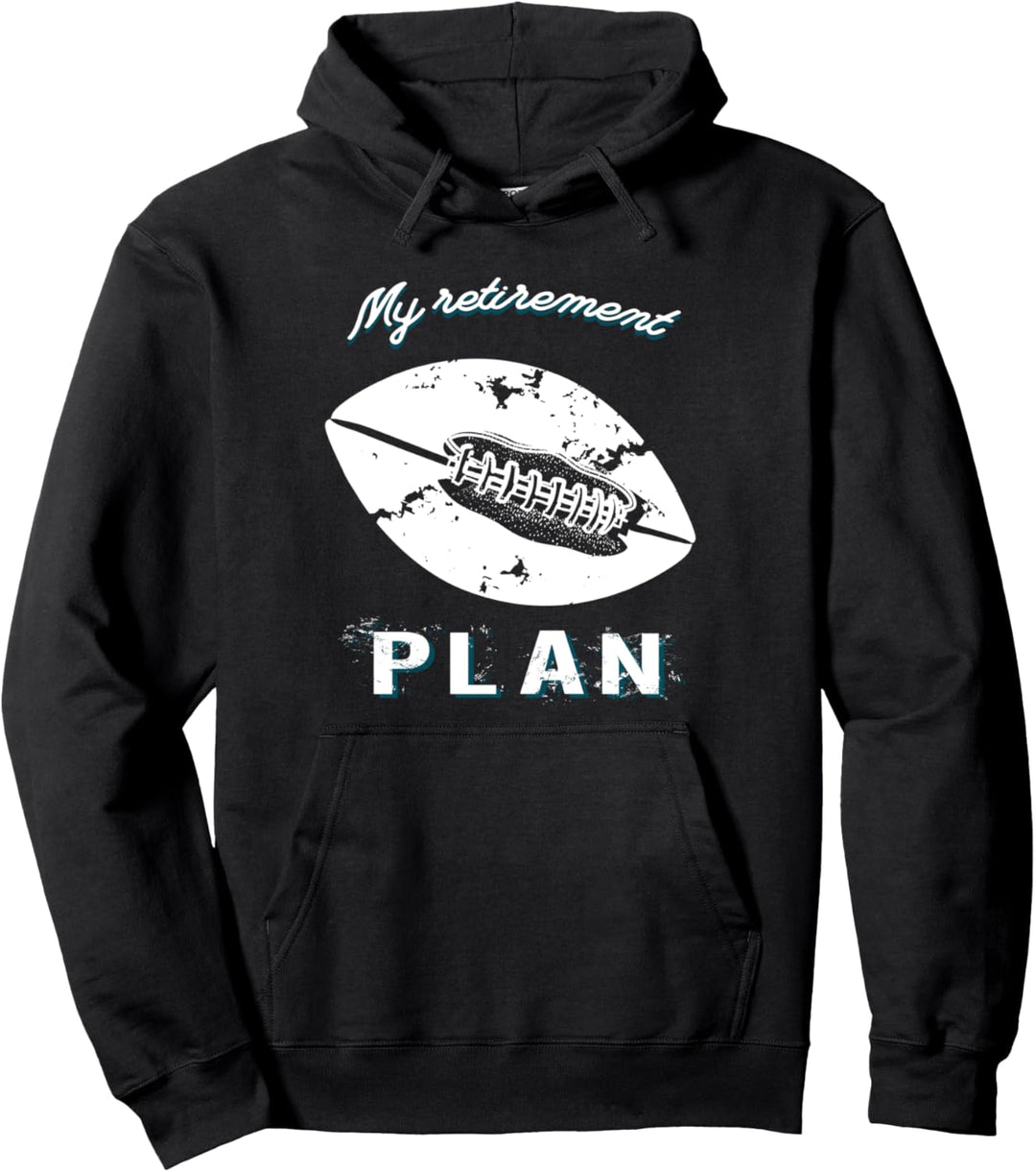 Mein Rentenplan American Football Geschenk Pullover Hoodie
