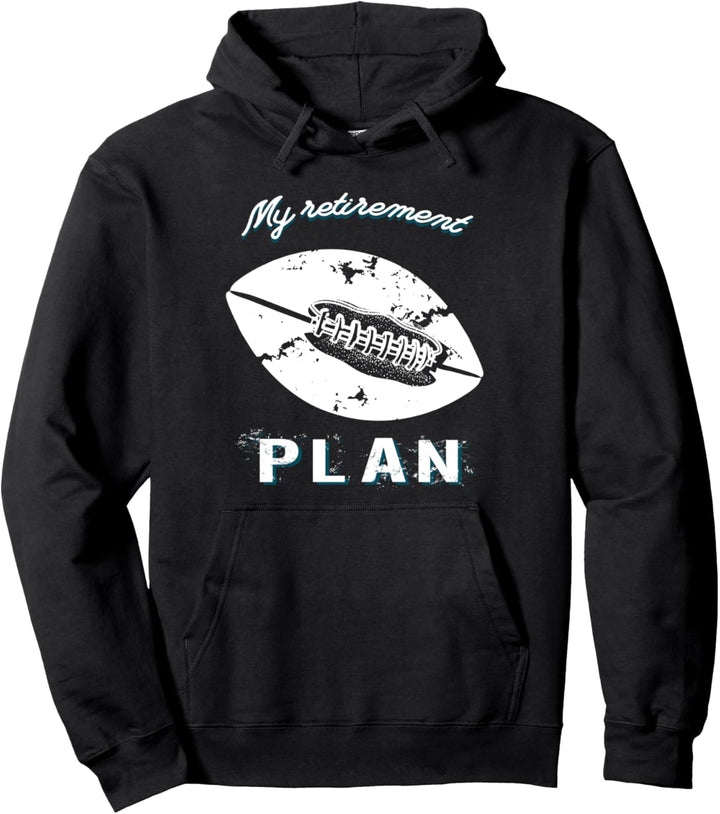 Mein Rentenplan American Football Geschenk Pullover Hoodie