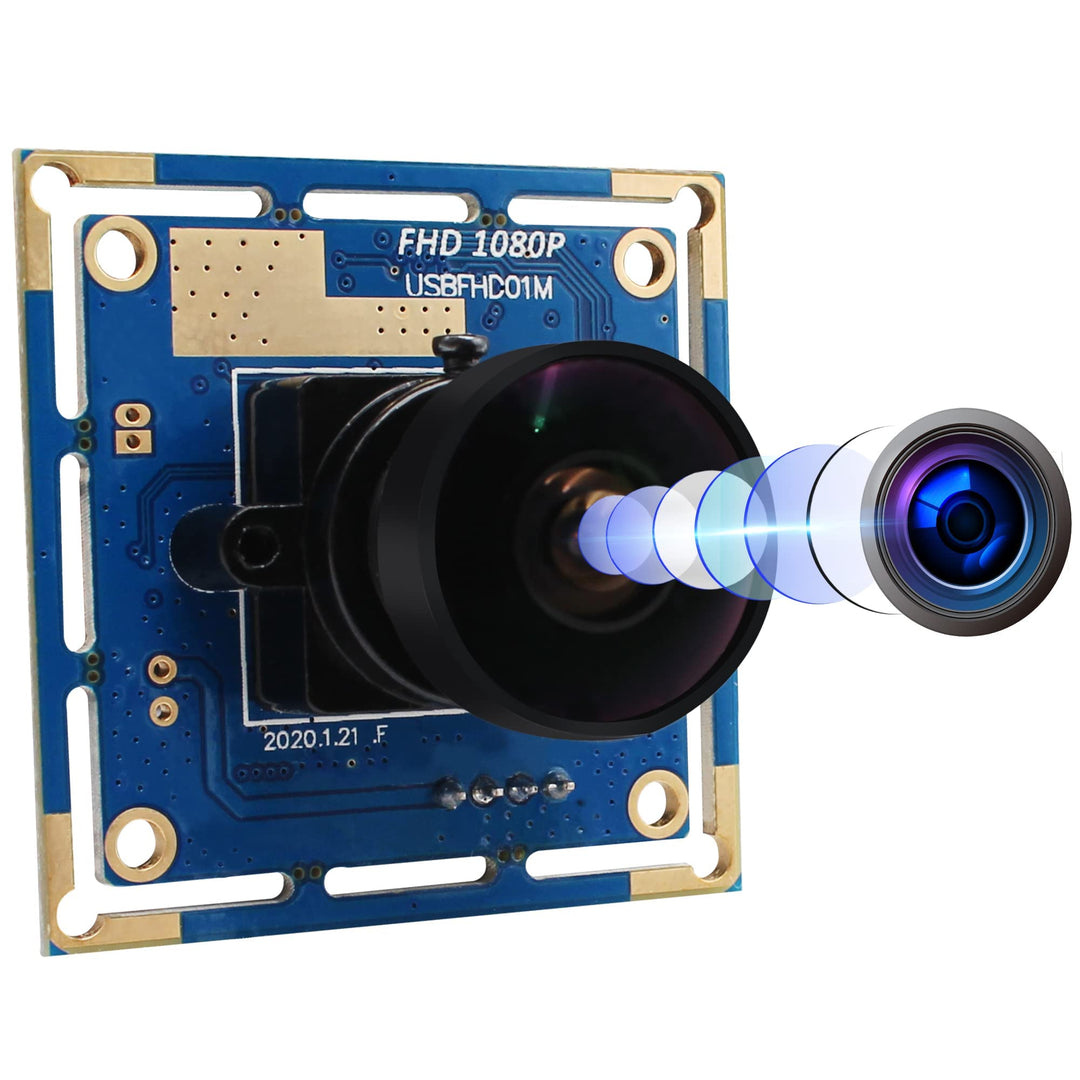 ELP USB Kamera Modul Weitwinkel 170 Grad Fischaugenobjektiv USB Kamera 2MP 1080P Webcam Hohe Bildrat