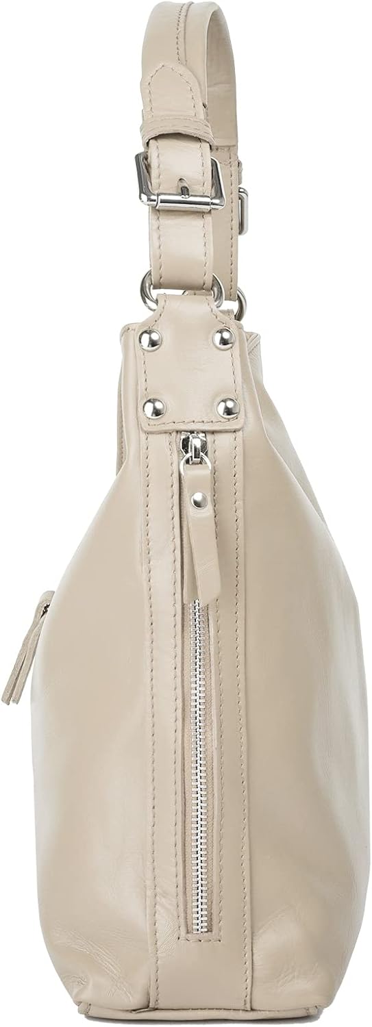 Samantha Look Handtasche Echt Leder Damen | Made in Italy, elegante Schultertasche, Umhängetasche au