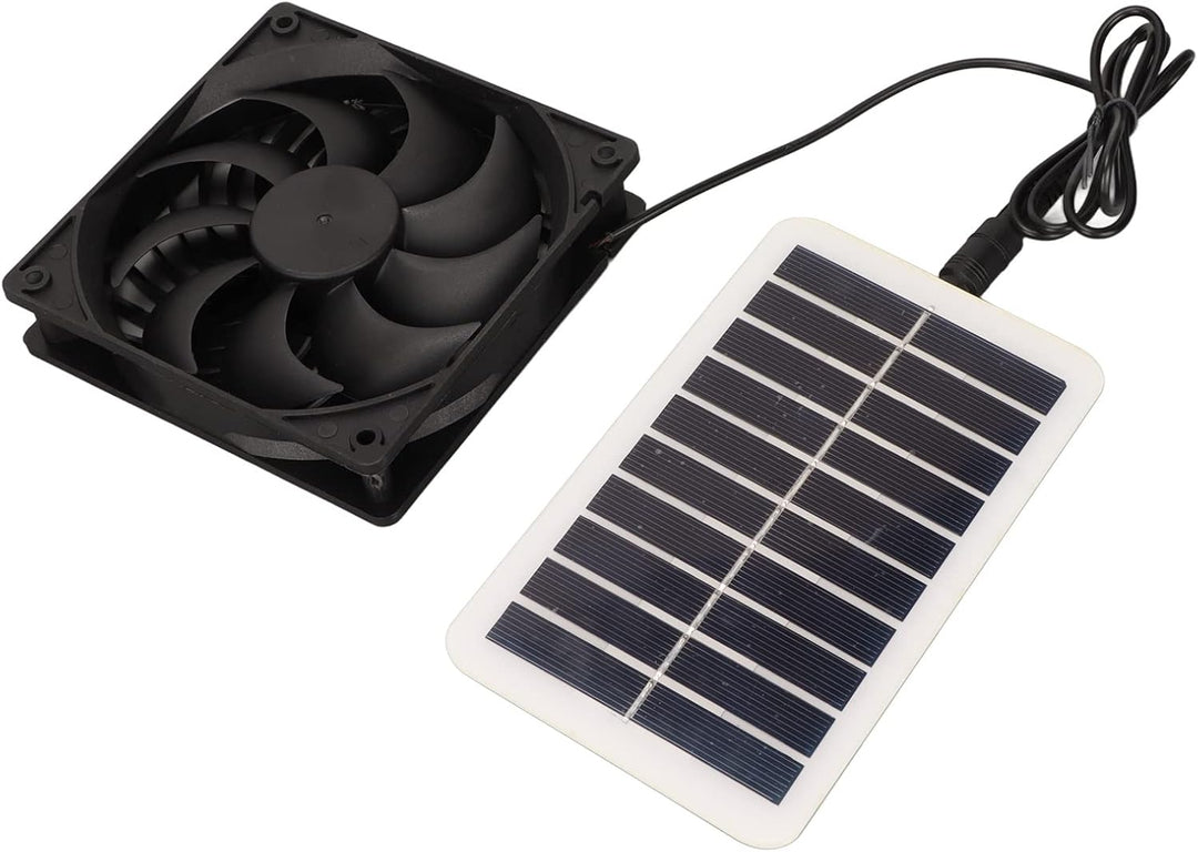Haofy 15W Wasserdichtes Solarpanel-Lüfter-Kit, Solar-Ventilator-Abluftventilator für Gewächshaus, Da