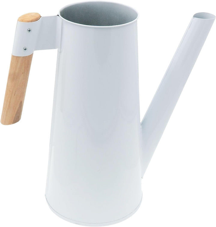 HRB Zinkgiesskanne 3 L mit Holzgriff für den Aussen-/Innenbereich, Giesskanne feuerverzinkt, Metallg
