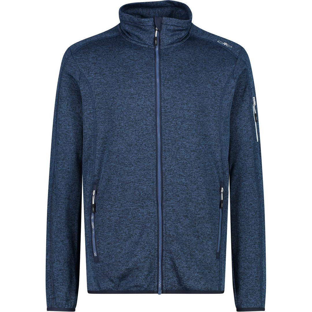 CMP Leichte Fleece-Strickjacke mit Netz 56 Dusty Blue-b.blue, 56 Dusty Blue-b.blue