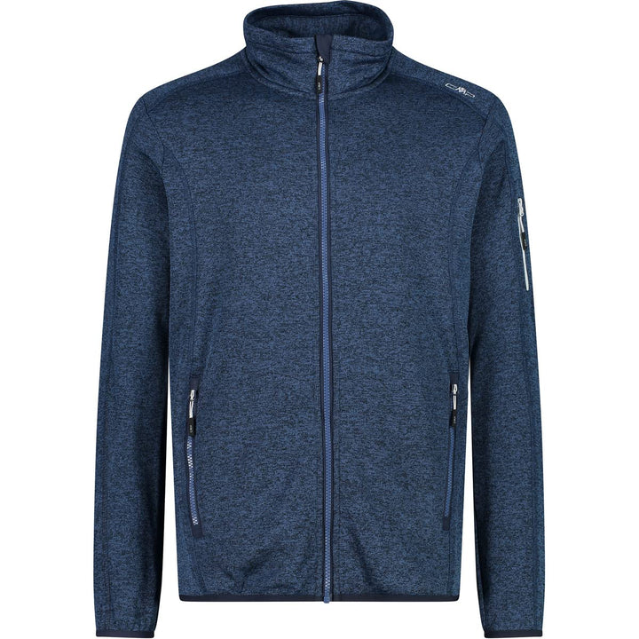 CMP Leichte Fleece-Strickjacke mit Netz 56 Dusty Blue-b.blue, 56 Dusty Blue-b.blue