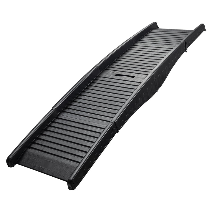 Wiltec Hunderampe 153 x 40 cm 50 kg 3-Fach faltbar rutschfeste Autorampe für Hunde, klappbare Einsti