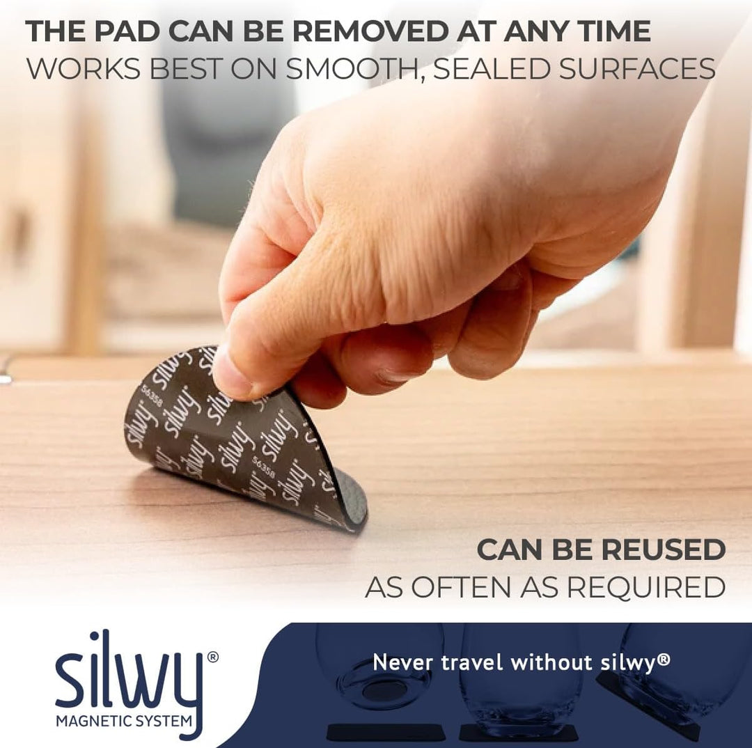 silwy® Gewürzmühlen mit Magneten 2er Set mit verstellbarem Keramikmahlwerk inkl. 2 Metall-Nano-Gel-P
