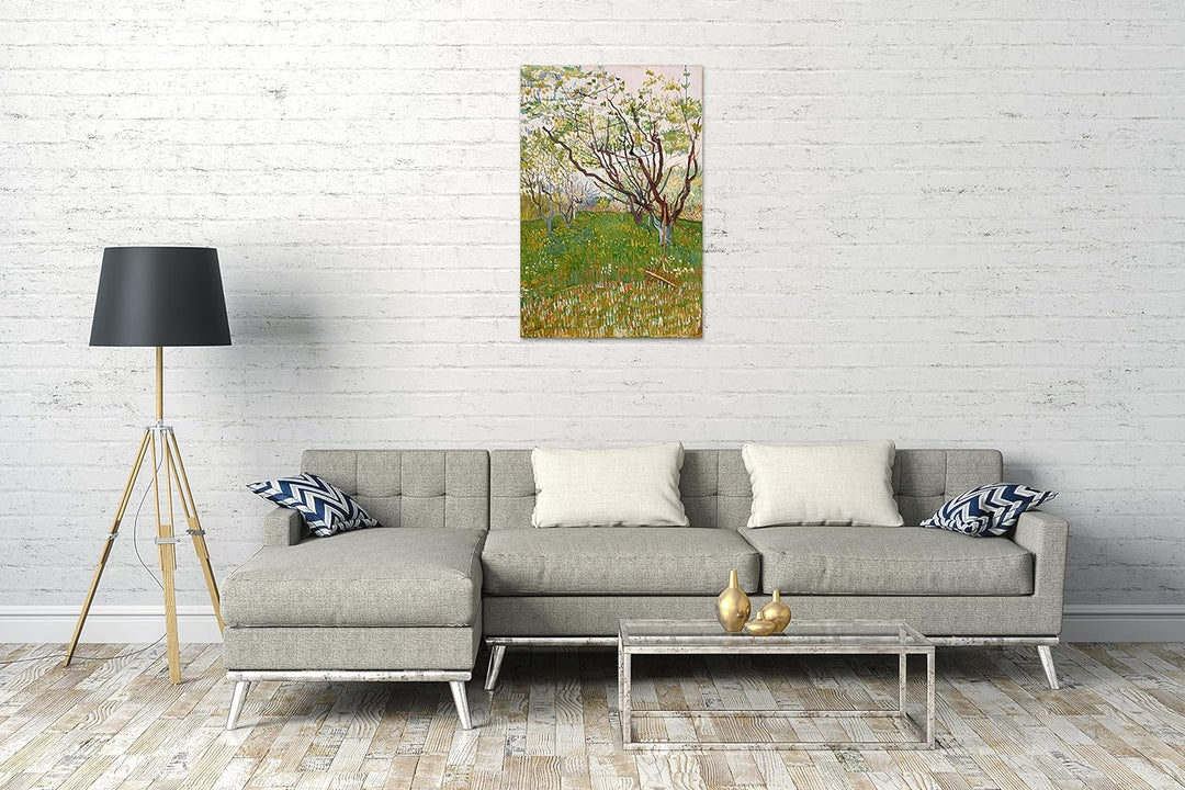 Printed Paintings Leinwand (40x60cm): Vincent Van Gogh - Der blühende Obstgarten 40x60 cm, 40x60 cm