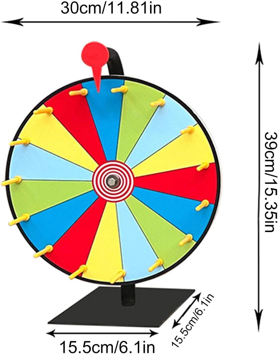 Generisch Glücksrad Zum Drehen,Spinnings Prize Wheel,8/12/15 Slots Tabletop Roulette Wheel Mit Ständ