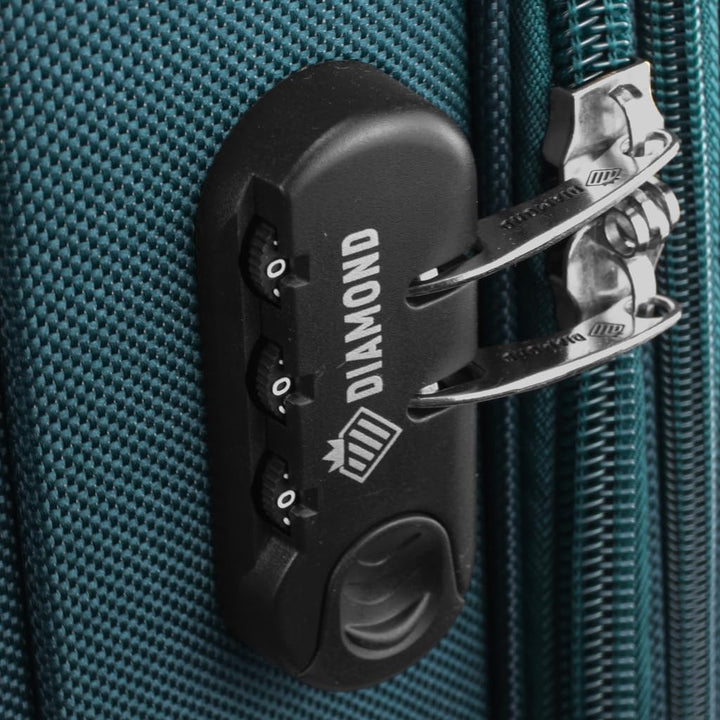 DIAMOND Weichschalen-Kabinenkoffer S 20" – Grün, Codura 1200D, 360° Rollen, Zahlenschloss, Erweiterb