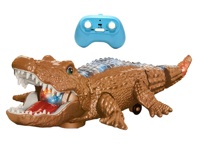 Ferngesteuertes Krokodil, gross, 38 cm, Riesen-Alligator mit Musik, realistische Geräusche, Gehen, d