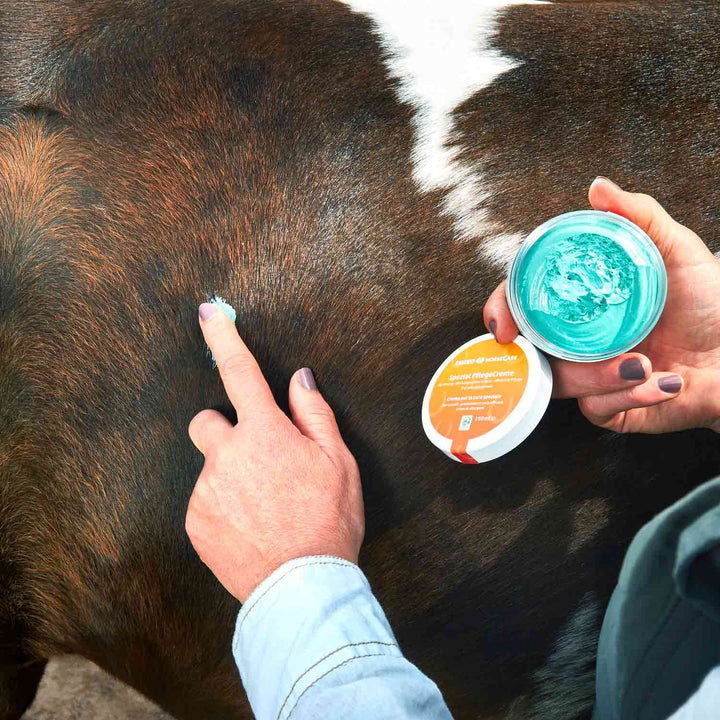 Emiko HorseCare Spezial Pflegecreme 150ml pastöse, gut haftende Creme zur Anwendung bei hartnäckigen