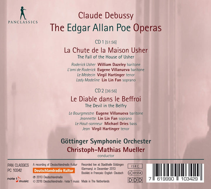 Debussy: Die Edgar Allan Poe Opern - Der Untergang des Hauses Usher / Der Teufel im Glockenstuhl, Au
