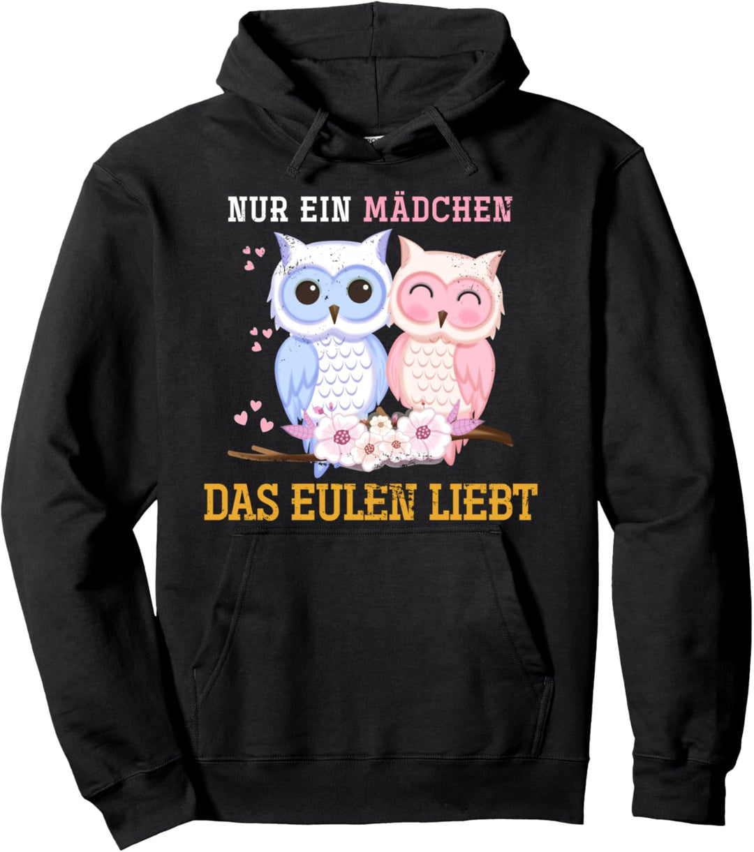 Nur ein Mädchen das Eulen liebt Eule Pullover Hoodie